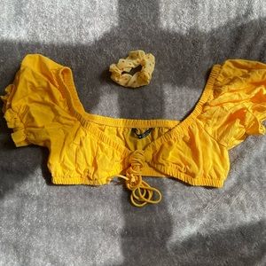 Yellow crop top